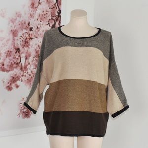J Jill Colorblock Dolman Sweater